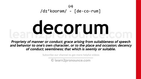 antonym for decorum|lack of decorum meaning.